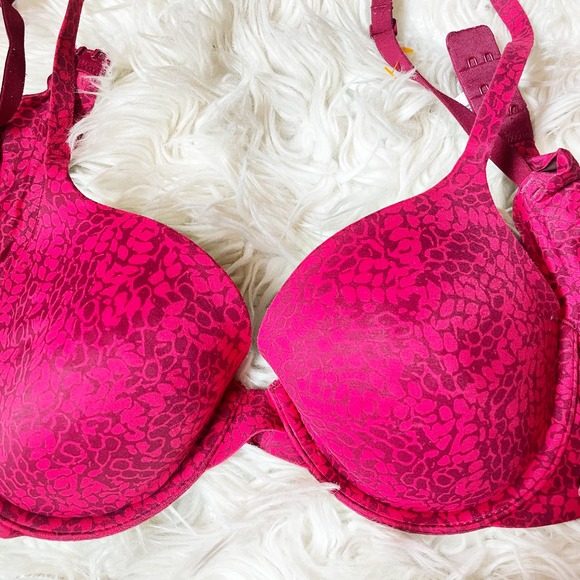 Calvin Klein Red Floral Print Wired Bra Women's Size 34B - Picture 2 of 6